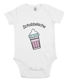Baby-Body "Schobbelsche" - Weiß - 100% Baumwolle