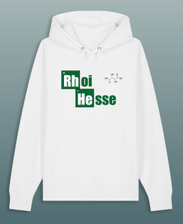 Rhoihesse-Hoodie "Weinsäure" - Weiß -  100% Baumwolle