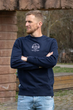 Traubentakt-Pullover - French Navi -  100% Baumwolle