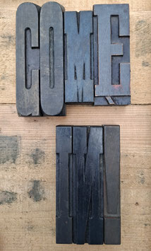 große Druckbuchstaben Holz "Come in" Nr. 1007-11