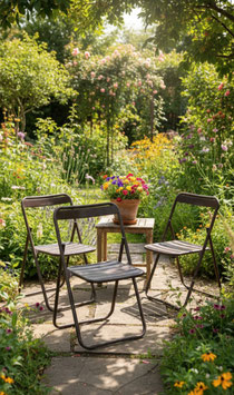 alter Gartenstuhl Klappstuhl Biergartenstuhl Metallstuhl Nr 2103