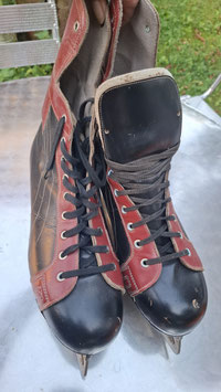 alte Schlittschuhe Eishockey Leder Gr 47 Nr 2709