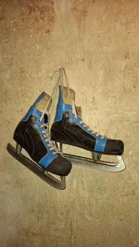 alte Eishockey Schlittschuhe Leder Größe 43 Nr 2101-03