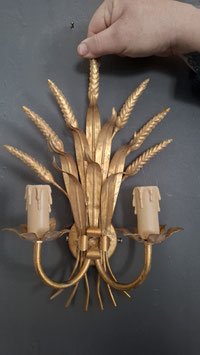 Hans Kögl original Ähren Leuchte Wandlampe vergoldet (mehrere vorhanden) Nr 3101