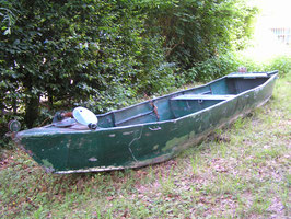 großes Eisenboot Flachwasserboot Boot Metall Nr 0209-02