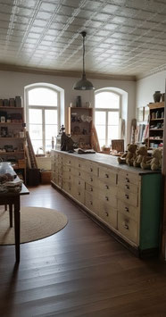 alter antiker Verkaufstresen 4,3 m Nr 1207