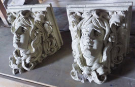 1 Paar alte antike Konsolen Fassadenelemente Jugendstil Nr 1702