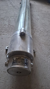 alte Exlampen Röhrenlampe poliert 0703-02