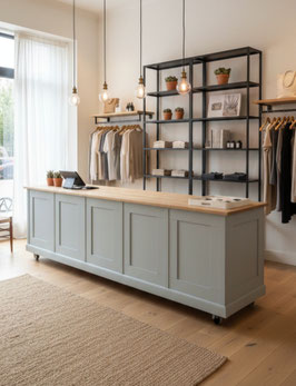 alter Tresen Verkaufstresen Ladentheke - ca 3,50 m lang nr 0202