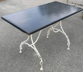 Antiker Tisch mit Platte aus Eichenholz schwarz 1606-02