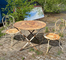 antike Gartenmöbel Set extra breit Nr 2405-03