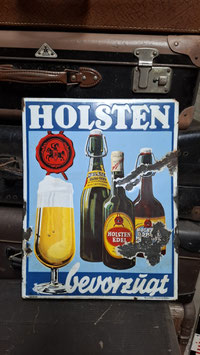 altes Emailleschild Holsten Nr 0510