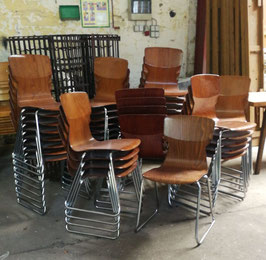 Vintage Casala Stapelstühle Pagholz - top! Nr 1208