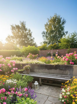 alte Gartenbank aus Teakholz Nr 2907
