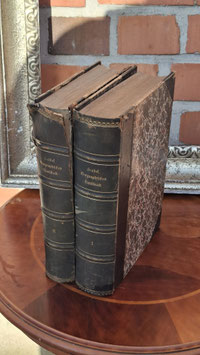 2er Set antike Bücher Scobel Geografisches Handbuch Band 1 und 2