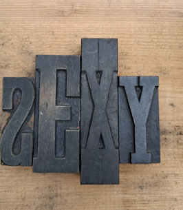 große Druckbuchstaben Holz "Sexy" Nr. 1007-04