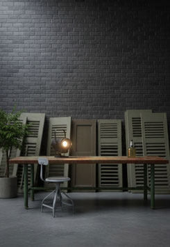 Toller alter Vintage Industrie Tisch Esstisch Metall 2810