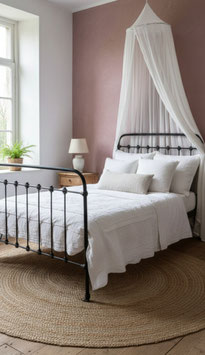 altes antikes Bett Metallbett aus Frankreich Jugendstil nr 0703