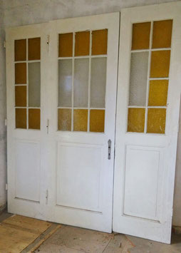 alte antike Wohnungseingangsfront Tür 3er Set Jugendstil 0707