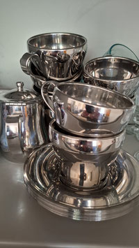 10er Set Kaffeetaschen Thermotassen 80er Jahre Sievert Line Nr 2406gi