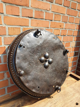 großer, alter antiker Eisenteller für Deckenlampen Abdeckung Nr 2208hi