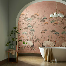 V&A - Kyoto Blossom Mural - Sandstone Pink