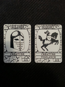 White Double-Sided Creature Tokens