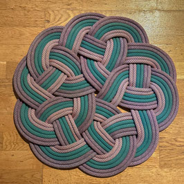 Upcycling Teppich aus Kletterseil, Design Teppich handgefertigt 4-418