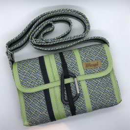 Shoulder Bag MINI gemustert/grün