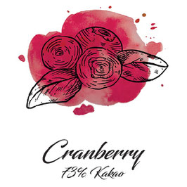 Zartbitterschokolade 73% Kakao mit Cranberry 100g