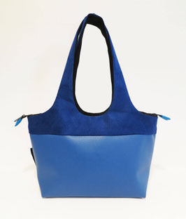 Shopper PM Skaï Bleu + Alcantara bleu