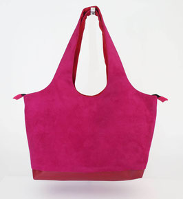 Shopper MM Alcantara Fuchsia