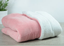 Matdox SHERPA-Fleece Decke rose