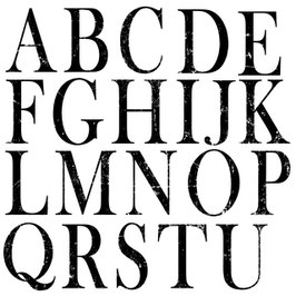 IOD Decor Stempel Buchstaben - 2er Set