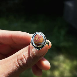 "Jasper Planet" Ring, Size 8.5