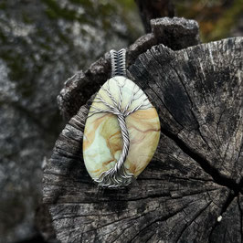 "Desert Oasis" Picture Jasper Tree of Life Pendant