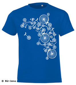 Fahrrad Turm Kinder T-Shirt in Blau