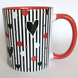 Bunte Kaffeebecher Heartbeat