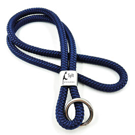 Schlüsselband Sylt, Insel mit Koordinaten, Karabiner, Segeltau, Lanyard ca. 48 cm