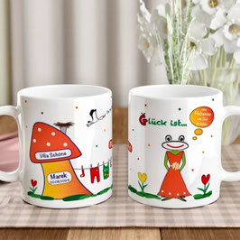 Tasse für Hebamme personalisiert, weiß