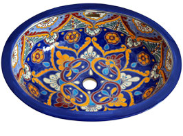 ACAPULCO - Einbauwaschbecken oval aus Mexiko