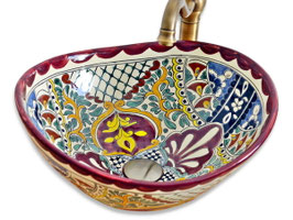 Mexikanisches Waschbecken ALEGRIA – Mittelgroß, oval MEX7
