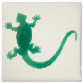 OC Gecko Grün - 11x11 cm - Mexiko Fliese