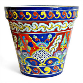 Großer Übertopf Keramik 34 cm – TALAVERA C (klassisch mexikanisch)