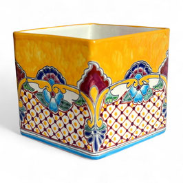 Mexiko Blumentopf Quadrat - PUEBLA