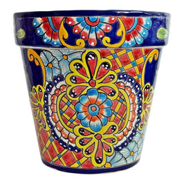 Bunter Mexiko Blumentopf rund - AMELIE