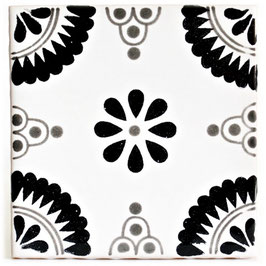 OC 15 - 11x11 cm - Black-Edition Mexikanische Fliese