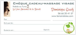 Chèque-cadeau massage anti-âge du visage 1h30