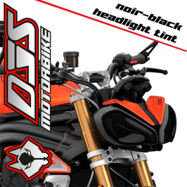 1 jeu de caches phares DJS pour TRIUMPH speed triple 1200 2020-2024 - référence : TRIUMPH speed triple 1200 2020-2024 -noir-black headlight tint
