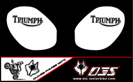 1 jeu de caches phares DJS pour Triumph street triple microperforés qui laissent passer la lumière - référence : street triple-2011-2016-014-